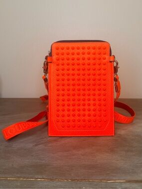 Christian Louboutin Loubilab Neon Spiked Leather Crossbody